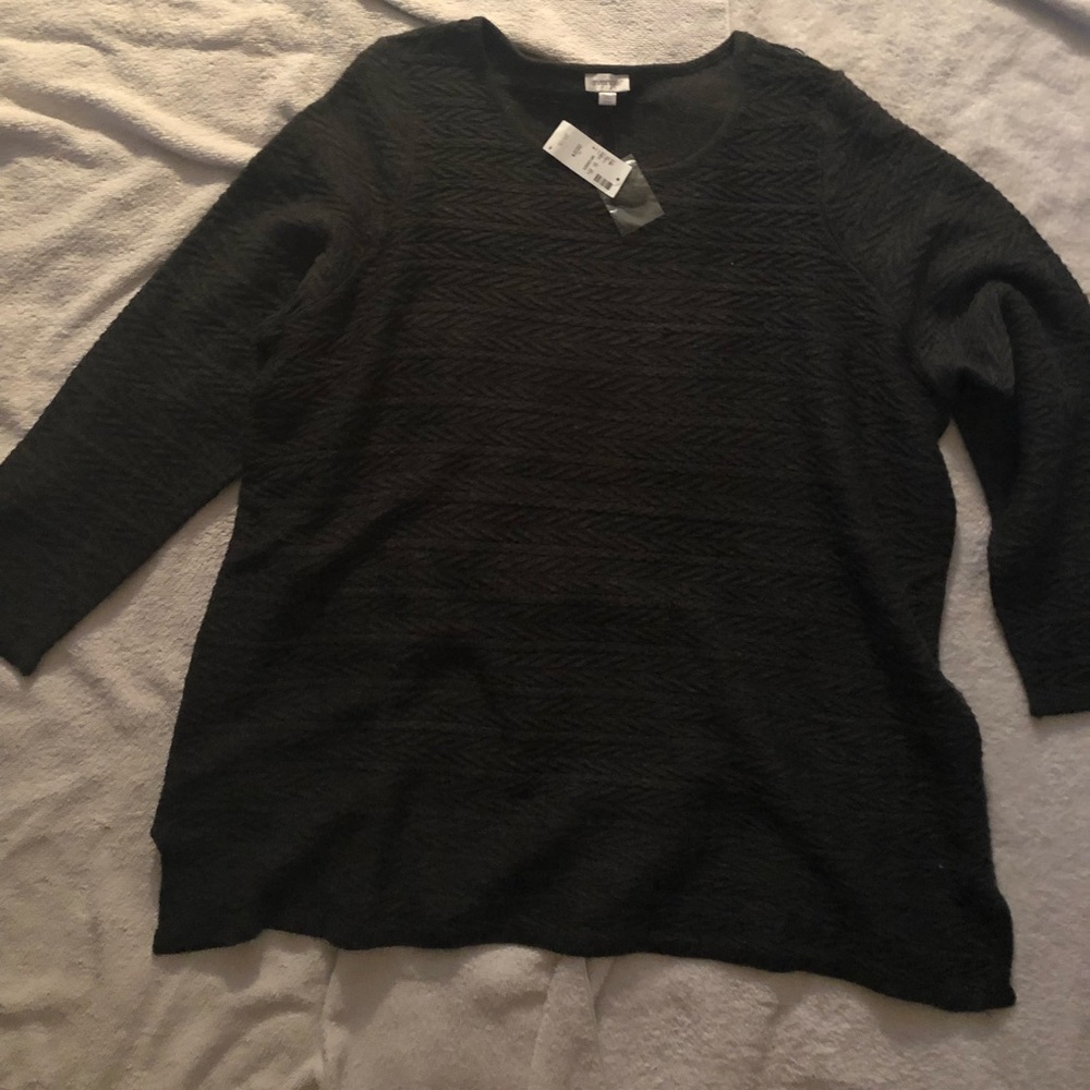 NWT AVENUE CHARCOAL GRAY SWEATER